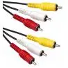 Cables de Audio,Cable RCA Audio Video Macho - Macho A/V 3x3