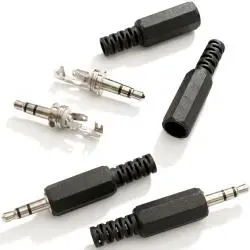 Adaptadores de Audio,Conector Jack Plug Audio 3.5mm Estereo para Soldar Armar