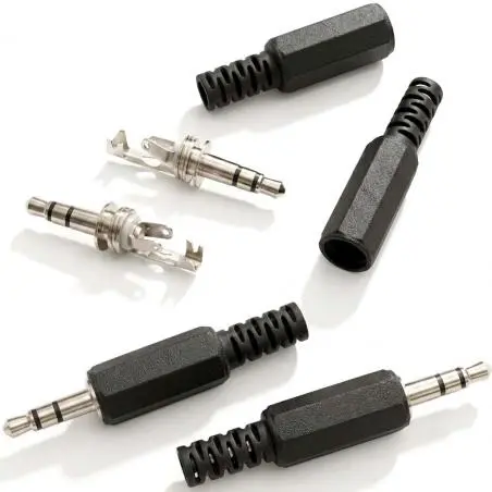 Adaptadores de Audio,Conector Jack Plug Audio 3.5mm Estereo para Soldar Armar