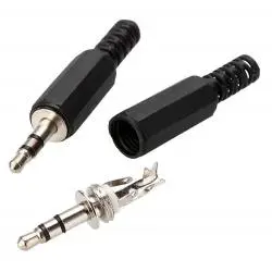 Adaptadores de Audio,Conector Jack Plug Audio 3.5mm Estereo para Soldar Armar