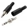 Adaptadores de Audio,Conector Jack Plug Audio 3.5mm Estereo para Soldar Armar