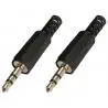 Adaptadores de Audio,Conector Jack Plug Audio 3.5mm Estereo para Soldar Armar