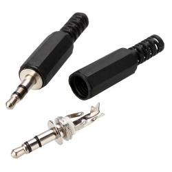Adaptadores de Audio,3x Conector Jack Plug Audio 3.5mm Estereo para Soldar Armar