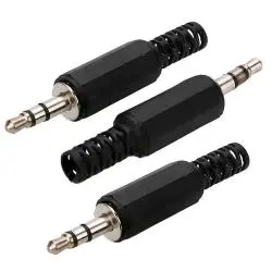 Adaptadores de Audio,3x Conector Jack Plug Audio 3.5mm Estereo para Soldar Armar