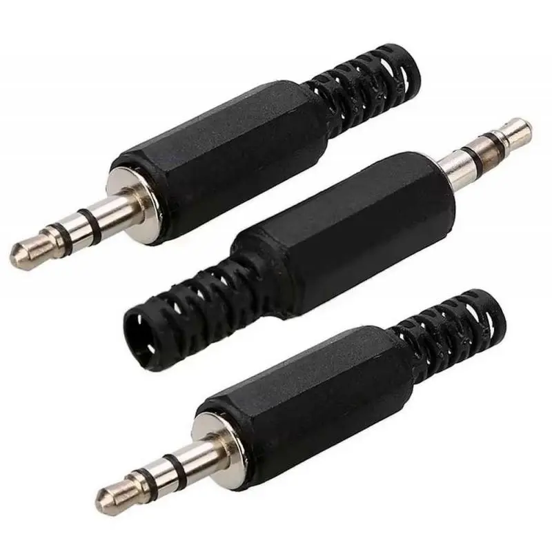 Adaptadores de Audio,3x Conector Jack Plug Audio 3.5mm Estereo para Soldar Armar