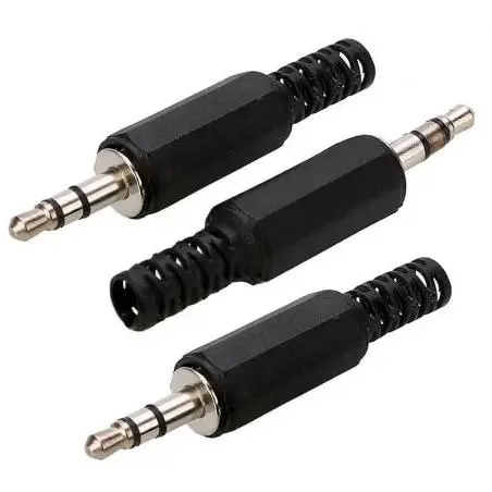 Adaptadores de Audio,3x Conector Jack Plug Audio 3.5mm Estereo para Soldar Armar