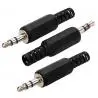 Adaptadores de Audio,3x Conector Jack Plug Audio 3.5mm Estereo para Soldar Armar