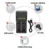 Cargadores de Pilas (Con y sin Pilas),Cargador Pila Doble Bateria 18650 14500 Recargable Usb - MS5D82H