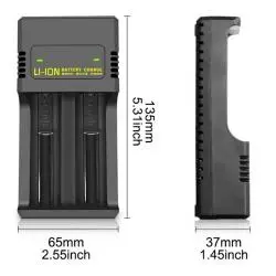 Cargadores de Pilas (Con y sin Pilas),Cargador Pila Doble Bateria 18650 14500 Recargable Usb - MS5D82H