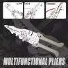 Herramientas Manuales,Alicate Multifuncional Pela Cable Abrazadera Herramienta - Wire stripper
