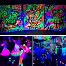Iluminación de Fiestas,Foco Ultravioleta 18 Led Luz Uv Fiesta Iluminacion Fiesta