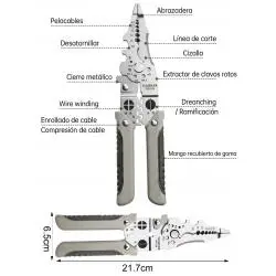 Alicate Multifuncional Pela Cable Abrazadera Herramienta - Wire stripper