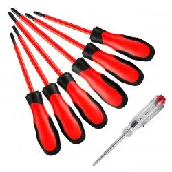 Herramientas Manuales,Set Destornilladores Cruz Paleta Tester Buscador De Polos