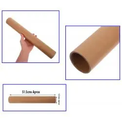 Artículos de Oficina,Pack 2 Tubo Carton Largo Grueso 50 x 5cm Resistente Multiuso