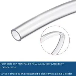Otros,Manguera Transparente Clear 6mm 1 Metros Traslucida