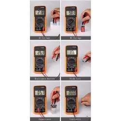 Tester y Herramientas de Redes,Tester Multitester Multímetro Tester Digital Lcd Corriente DT9205A