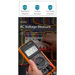 Tester y Herramientas de Redes,Tester Multitester Multímetro Tester Digital Lcd Corriente DT9205A