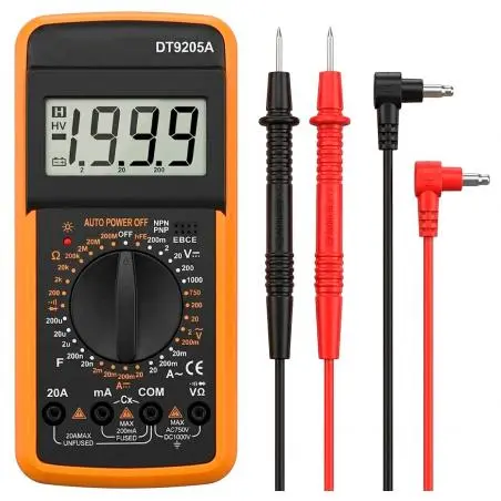 Tester y Herramientas de Redes,Tester Multitester Multímetro Tester Digital Lcd Corriente DT9205A