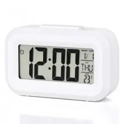 Mini Reloj Despertador Digital Luz Led Alarma Temperatura