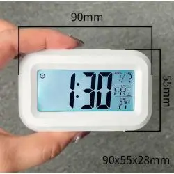 Mini Reloj Despertador Digital Luz Led Alarma Temperatura