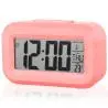 Relojes,Reloj Rosado Despertador Rosa Digital Luz Alarma Temperatura - Dol-2108