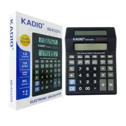 Calculadoras,Calculadora Doble Pantalla Lcd A Pila Comercio Negocio Colegio - Kadio 8122
