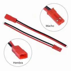 Otros,3X Cable Conector JST Macho Hembra 2 Pin Tira Led Bateria