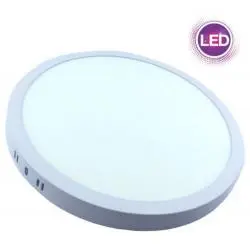 Ampolletas,Foco Luz Led Fria Redondo 25w Panel Sobrepuesto Megabrigth