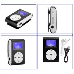 Parlante Portátil,Reproductor Mp3 Recargable Usb Portatil Clip Pantalla Led