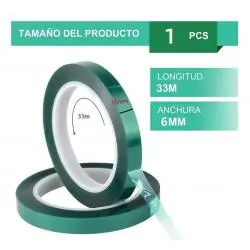 Otros,Cinta Termica Adhesiva Kapton Sublimacion Taza Polera Electronica - Verde