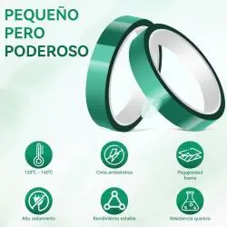 Otros,Cinta Termica Adhesiva Kapton Sublimacion Taza Polera Electronica - Verde