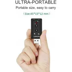 Adaptadores de Audio,Tarjeta De Sonido Adaptador Externo Usb Microfono Pc