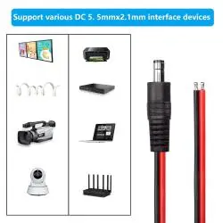 Cables de Poder,Cable Conector Poder 5.5mm Armar Camara CCTV Tira Led Jack
