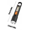 Linternas y Luz Emergencia,Linterna Tactica Luz Led Zoom Recargable Usb Gancho Portatil - 118B