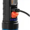 Linternas y Luz Emergencia,Linterna Tactica Luz Led Zoom Recargable Usb Gancho Portatil - 118B
