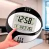 Relojes,Reloj Digital De Pared Y Escritorio Pilas Fecha Temperatura - 3885N