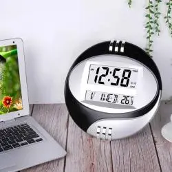 Relojes,Reloj Digital De Pared Y Escritorio Pilas Fecha Temperatura - 3885N