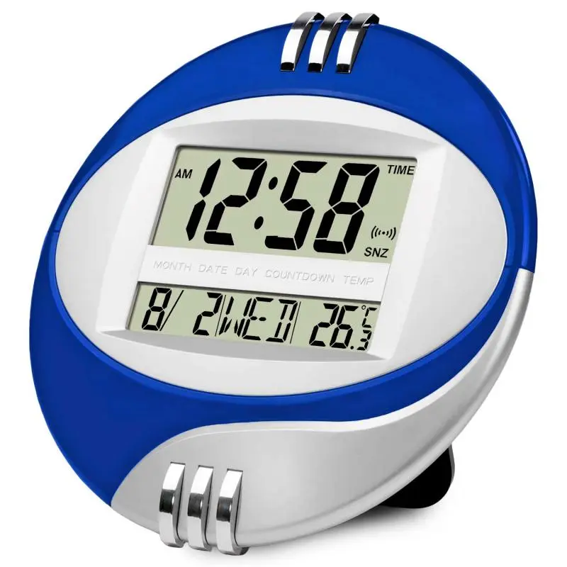 Relojes,Reloj Digital De Pared Y Escritorio Pilas Fecha Temperatura - 3885N