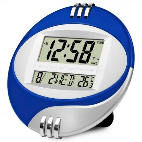 Relojes,Reloj Digital De Pared Y Escritorio Pilas Fecha Temperatura - 3885N