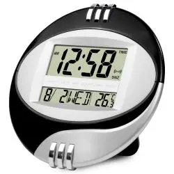 Relojes,Reloj Digital De Pared Y Escritorio Pilas Fecha Temperatura - 3885N