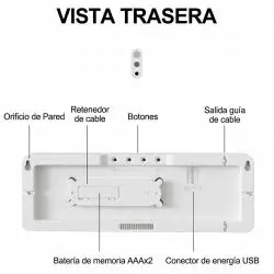 Relojes,Cronometro Temporizador Timer Reloj Mural Pared Luz Led - 6629x