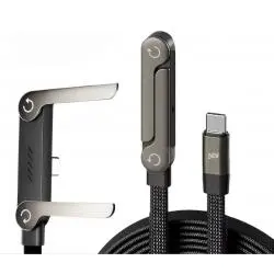 Cables de Datos y Carga,Cable Usb Tipo C Macho Macho Soporte Plegable Carga Cargador - DC422