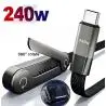 Cables de Datos y Carga,Cable Usb Tipo C Macho Macho Soporte Plegable Carga Cargador - DC422