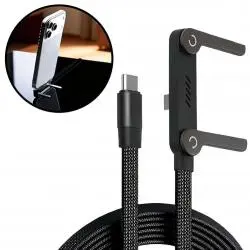 Cables de Datos y Carga,Cable Usb Tipo C Macho Macho Soporte Plegable Carga Cargador - DC422