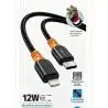 Cables de Datos y Carga,Cable Usb Tipo C Compatible Ipad Iphone Carga Rapida Cordon - DC373 SZRA