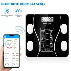 Balanza Digital,Pesa Digital Pantalla Led Balanza Inteligente Bluetooth Baño