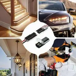 Otros,Conector Electrico Adaptador Empalme Cables Corriente 2 Tomas