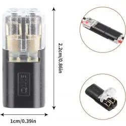 Otros,Conector Electrico Adaptador Empalme Cables Corriente 2 Tomas