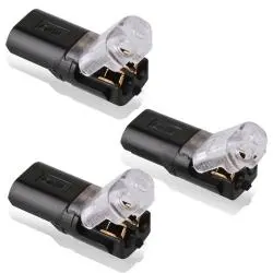 Otros,3X Conector Electrico Adaptador Empalme Cables Corriente 2 Tomas