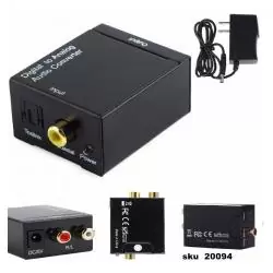 Adaptador de Video y Conversor,Adaptador Conversor Audio Optico Digital A Rca Analogo